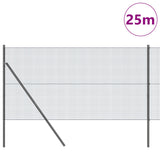 Set di Pali per Recinzione Rivestito in PVC Set di 2 Grigio