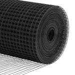 Set di Pali per Recinzione Set di 2 Grigio Plastica, Metallo