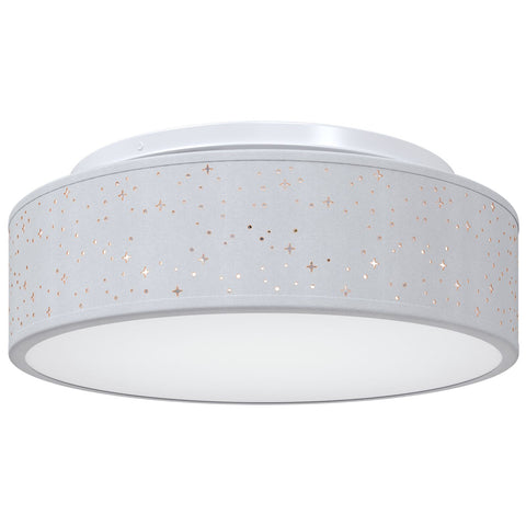 Lampade da soffitto con paralume stellato grigio  38 cm tessuto E27