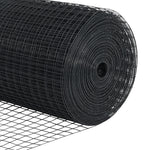Set di pali per recinzione Set di 2 Grigio Metallo 25 x 0.5 m