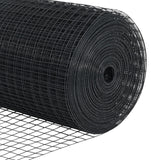 Set di pali per recinzione Set di 2 Grigio Metallo 25 x 0.5 m