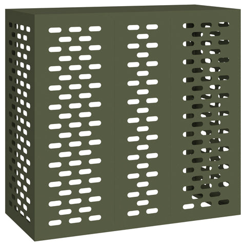 Copertura per condizionatore - Verde oliva, 110x50x105 cm, Acciaio