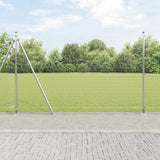 Recinzione a rete saldata con 13 pali flangiati 1.5x50 m in acciaio galvanizzato