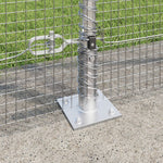 Recinzione in Filo Saldato con 13 Pali Flangiati 1.5x50 m Acciaio Zincato