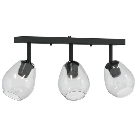 Faretti da soffitto con paralume in vetro regolabile in antracite, E27