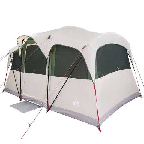 Tenda Familiare con Finestre a Cupola Verde per 10 Persone Impermeabile