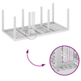 Set Pranzo Giardino 9 Pezzi con Cuscini Bianco Polyrattan