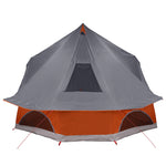 Tenda Familiare Tipi - Grigio e Arancione, per 10 Persone, Impermeabile