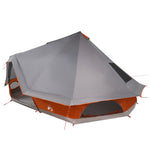Tenda Familiare Tipi - Grigio e Arancione, per 10 Persone, Impermeabile