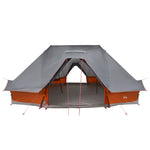 Tenda Familiare Tipi - Grigio e Arancione, per 10 Persone, Impermeabile