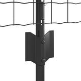 Recinzione Euro con 22 Post Grey 0,6x50 m Acciaio