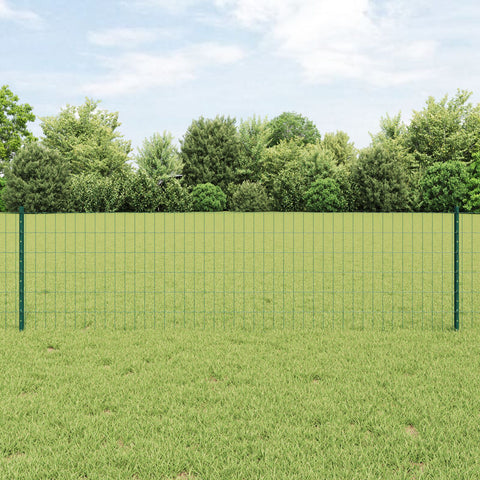 Recinzione Euro con 5 pali a U Verde 0.6x10 m Acciaio