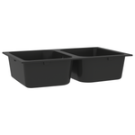 Lavello da cucina in granito nero 760x480x184 mm -