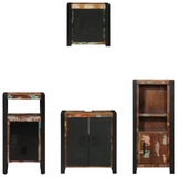 Set di mobili per il bagno 4 pcs Legno massello riciclato