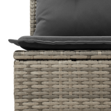Set di divani da giardino 8 pezzi con cuscini Rattan Grigio Acacia