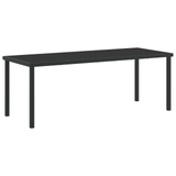 Set da Pranzo Giardino 7 Pezzi in Rattan Polietilene Marrone
