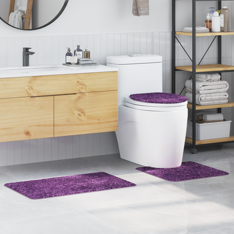 Set di tappetini antiscivolo per il bagno 3 pcs Viola PP