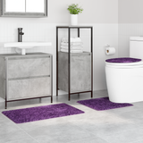 Set di tappetini antiscivolo per il bagno 3 pcs Viola PP