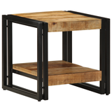 Tavolino da caffè 40x50x38 cm in legno massello grezzo di mango