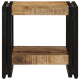Tavolino da caffè 40x50x38 cm in legno massello grezzo di mango