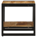 Tavolino da caffè 40x50x38 cm in legno massello grezzo di mango