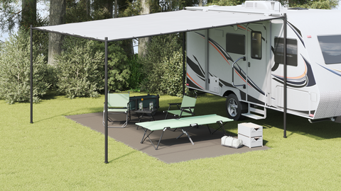 Accessorio Tenda Grigio Chiaro Poliestere 250 x 550 cm Leggero