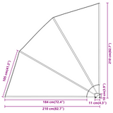 Schermo di Privacy per Balcone Sabbia 210 x 210 cm Tessuto