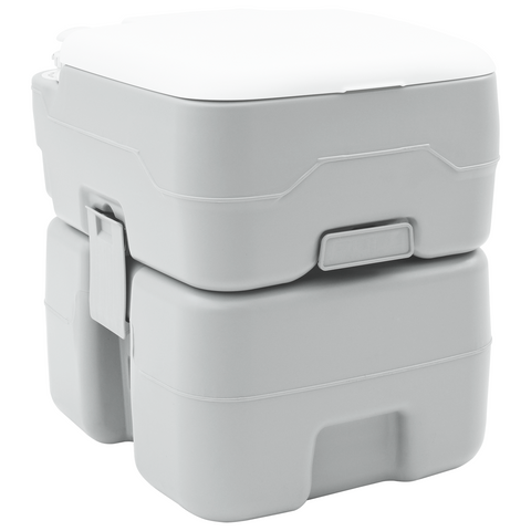 Toilette da Campeggio Corpo Grigio + Coperchio Bianco Non Applicabile
