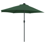 Ombrellone da Giardino Half con Palo in Alluminio Verde 294 cm