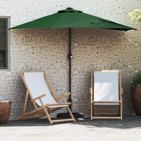 Ombrellone da Giardino Half con Palo in Alluminio Verde 294 cm