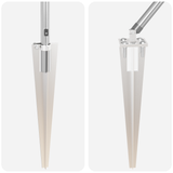 Pali per recinzione con punta 7 pz 32 mm 100 cm Acciaio zincato