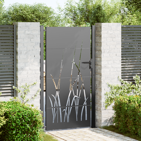 Cancello da giardino Nero 105 x 200 cm
