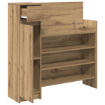 Mobiletto per Scarpe Rovere Artigianale 100.5x28x100 cm Legno Ingegnerizzato