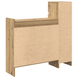 Mobiletto per Scarpe Rovere Artigianale 100.5x28x100 cm Legno Ingegnerizzato