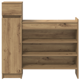 Mobiletto per Scarpe Rovere Artigianale 100.5x28x100 cm Legno Ingegnerizzato