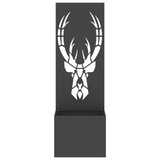 Vaso da Giardino con Pannello Decorativo Nero 50 x 140 cm