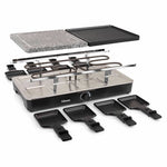 Tristar Griglia a Pietra per Raclette 8 Persone 1400 W 23x23 cm Nera