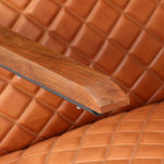 Poltrona Marrone Chiaro in Vera Pelle