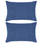 Set di Cuscini 2 pz in Velour 40x60 cm Blu