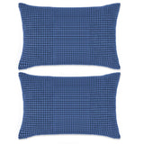 Set di Cuscini 2 pz in Velour 40x60 cm Blu