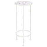 Set Piedistalli per Piante 3 pz Vintage Effetto Bianco Anticato