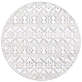 Set Piedistalli per Piante 3 pz Vintage Effetto Bianco Anticato