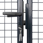 Cancello per Giardino Rete in Acciaio Zincato 289x200 cm Grigio