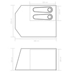 Tenda da Campeggio 390x330x195 cm Blu