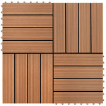Set piastrelle WPC 30x30cm 11pz per 1,00m marrone