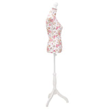 Busto Sartoriale Donna Manichino Cottone Bianco con Rose