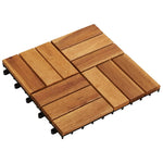 Listelli per Pavimento 30x30 cm in Legno di Acacia 30 pz