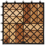 Listelli per Pavimento 30x30 cm in Legno di Acacia 30 pz