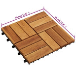 Listelli per Pavimento 30x30 cm in Legno di Acacia 30 pz