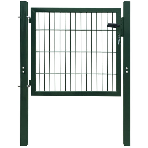 Cancello per Recinzione in Acciaio Verde 105x150 cm